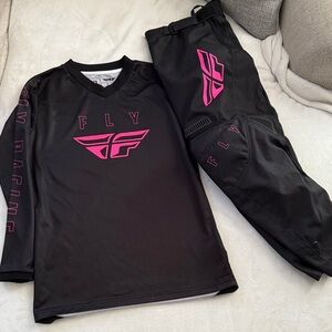 Youth Fly Racing motocross Dirtbike riding pants and jersey youth large